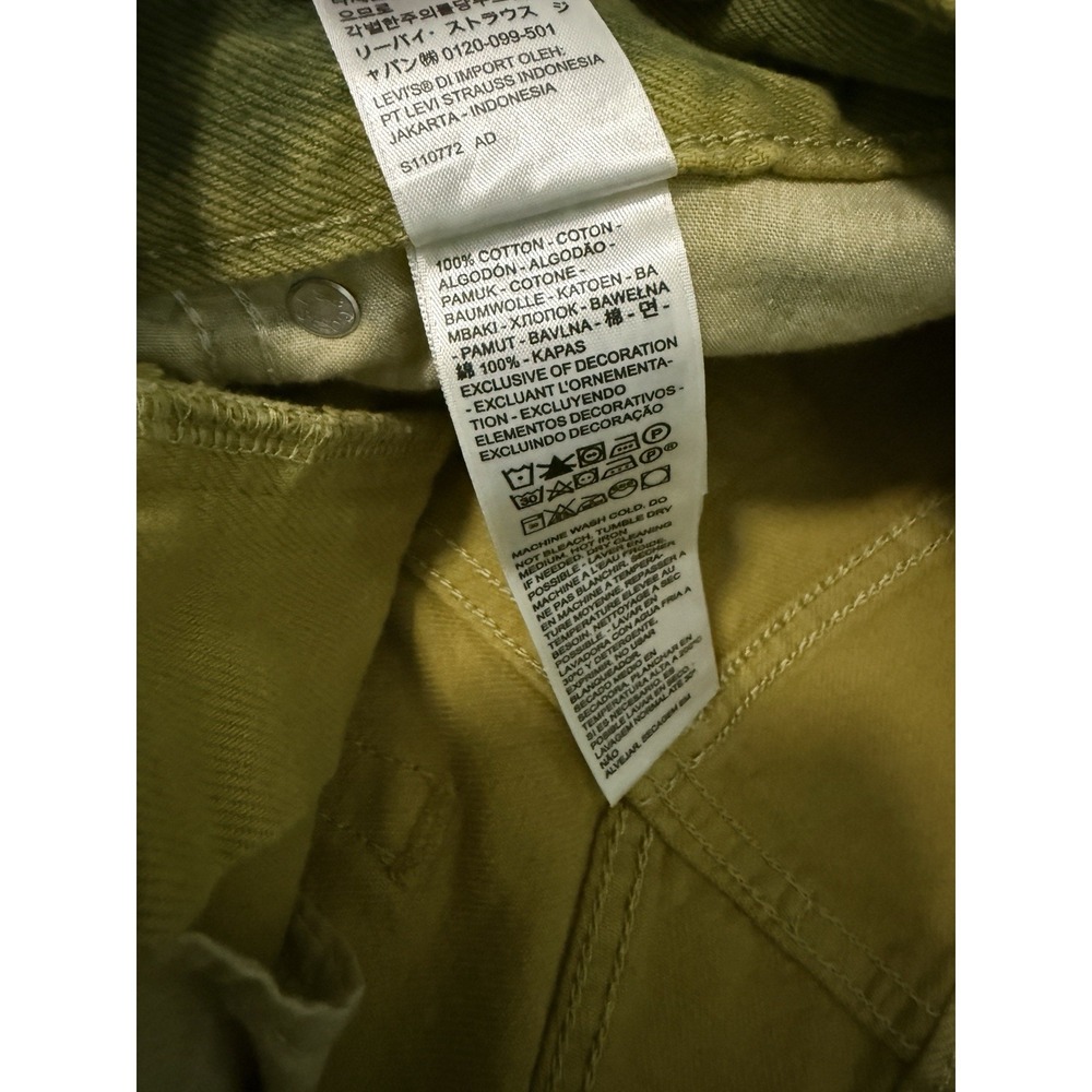 Levis Jeans Womens 94 Baggy Size 25 Straight Leg Green Acid Wash - Picture 8 of 8